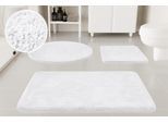 Badematte OTTO HOME "Neele", weiß, H:20mm, Polyester, Badematten, Badematte, Badteppich, getuftet, modern, Uni, antirutsch, flauschig, Hochflor