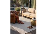 Flachgewebe-Teppich Polypropylen Grau 120x170 cm - BORNO Kadima