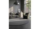 Niederflor-Teppich Uni Beige 133x133 cm - COLFOSCO Kadima Design