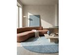 Teppich Hochflor Blau 120x120 cm - ALDAN Kadima Design