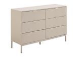 Mid.you Kommode Rhodes, Kaschmir, Metall, Holzwerkstoff, 6 Schublade(n) Schubladen, 120x80x40 cm, Bsci, Wohnzimmer, Kommoden & Sideboards, Kommoden