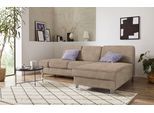Ecksofa SIT & MORE "Clio L-Form", beige, B:246cm H:89cm T:165cm, Sofas, Ecksofa, optional Schlaffunktion oder Vorziehsitz und Bettkasten, Federkern