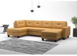 Wohnlandschaft OTTO HOME "Varese", beige (curry), B:304cm H:91cm T:170cm, Sofas, Wohnlandschaft, wahlweise mit Schlaffunktion und Bettkasten