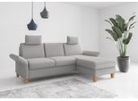 Ecksofa OTTO HOME "Rochelle, L-Form", grau (hellgrau), B:251cm H:90cm T:164cm, 95% Polyester 5% Polyamid, Sofas, Ecksofa, wahlweise mit Armteilverstellung, Schlaffunktion und Bettkasten