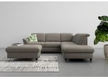 Ecksofa SIT & MORE "Maggiore L-Form", braun (schlamm), B:261cm T:224cm, 95% Polyester, 5% Polyamid, Sofas, Ecksofa, wahlweise mit Kopfteilverstellung, Schlaffunktion und Stauraum