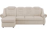Ecksofa HOME AFFAIRE "Boston L-Form", beige, B:262cm H:102cm T:165cm, 100% Polyester, Sofas, Ecksofa, mit hoher Rückenlehne, wahlweise mit Schlaffunktion