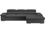 Ecksofa SIT & MORE "Valantine L-Form, B: 286 cm", schwarz, B:286cm H:73cm T:174cm, Sofas, Ecksofa, mit Arm- & Kopfteilverstellung, optional mit Schlaffunktion