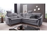 Ecksofa OTTO HOME "Cardoso L-Form", grau, B:249cm H:90cm T:209cm, Luxus-Microfaser Lederoptik (100% Polyester);Luxus-Microfaser (100% Polyester);Luxus-Microfaser ALTARA NUBUCK (100% Polyester);Struktur (100% Polyester), Sofas, Ecksofa, Federkern, wahlweise mit Bett, Schubkasten, teilweise Relaxfunktion