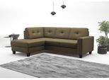 Ecksofa OTTO HOME "Varese", grün (olive), B:226cm H:91cm T:170cm, Sofas, Ecksofa, wahlweise mit Schlaffunktion und Bettkasten
