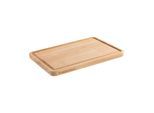 Schneidebrett HENCKELS BY ZWILLING, braun (natur), B:22cm H:2cm L:32cm, Holzwerkstoff, Schneidebretter, Schneidebrett, Kautschuk-Holz, Saftrille, klingenschonend