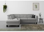 Ecksofa SIT & MORE "Belluci L-Form", grau, B:249cm H:85cm T:195cm, Sofas, Ecksofa, inklusive Federkern, wahlweise mit Schlaffunktion und Bettkasten