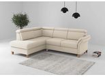 Ecksofa OTTO HOME "Glendale, L-Form", beige (creme), B:247cm H:84cm T:193cm, 95% Polyester, 5% Polyamid, Sofas, Ecksofa, inkl. Kopfteilverstellung, wahlweise mit Vorziehsitz und Bettkasten