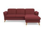 Ecksofa SIT & MORE "Romero L-Form", rot (bordeaux), B:245cm H:91cm T:178cm, 100% Polyester, Sofas, Ecksofa, wahlweise mit oder ohne Relax-Funktion, Schlaffunktion, Bettkasten