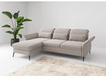 Ecksofa SIT & MORE "Emely, inkl. Sitztiefenverstellung", grau (elefant), B:264cm H:92cm T:198cm, 100% Polyester, Sofas, Ecksofa, wahlweise mit Schlaffunktion,Bettkasten,Kopf- & Armteilverstellung