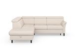 Ecksofa SIT & MORE "Marano L-Form", beige (creme), B:252cm T:216cm, 100% Polyester, Sofas, Ecksofa, inklusive Kopfteilverstellung, optional Schlaffunktion & Bettkasten