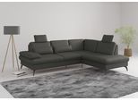 Ecksofa SIT & MORE "Morris L-Form, inkl. Sitztiefenverstellung", grau (anthrazit), B:262cm H:82cm T:212cm, Sofas, Ecksofa, wahlweise mit Armteilverstellung, Schlaffunktion & Bettkasten