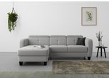 Ecksofa SIT & MORE "Belluci L-Form", grau, B:247cm H:85cm T:170cm, Sofas, Ecksofa, inklusive Federkern, wahlweise mit Schlaffunktion und Bettkasten