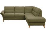 Ecksofa OTTO HOME "Westerland L-Form", grün (olive), B:238cm H:90cm T:213cm, 98% Polyester 2% Polyamid, Sofas, Ecksofa, Federkern-Polsterung, wahlweise mit Schlaffunktion, Bettkasten