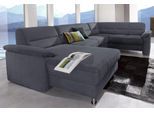 Wohnlandschaft SIT & MORE "Ascara U-Form", grau (dunkelgrau), B:312cm H:85cm T:204cm, NaturLeder in Sitz und Rücken, Korpus ist mit passendem Kunstleder bezogen.;Luxus-Microfaser (100% Polyester);Softlux-Kunstleder;Primabelle-Microfaser (100% Polyester), Sofas, Wohnlandschaft, inklusive Boxspring/Federkern-Polsterung, wahlweise mit Schlaffunktion