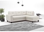 Ecksofa OTTO HOME "Varese", weiß (reinweiß), B:226cm H:91cm T:170cm, Sofas, Ecksofa, wahlweise mit Schlaffunktion und Bettkasten