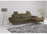Ecksofa SIT & MORE "Morris L-Form, inkl. Sitztiefenverstellung", grün (olive), B:275cm H:82cm T:171cm, Sofas, Ecksofa, wahlweise mit Armteilverstellung, Schlaffunktion & Bettkasten