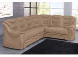 Ecksofa SIT & MORE "Bansin L-Form", braun, B:265cm H:94cm T:215cm, Luxus-Microfaser ALTARA NUBUCK (100% Polyester);SOFTLUX-Kunstleder;NaturLEDER (echtes Rindsleder)/Korpus SOFTLUX-Kunstleder, Sofas, Ecksofa, wahlweise mit Schlaffunktion