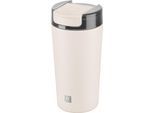 Thermobecher ZWILLING "Thermo Plus", beige (cream), B:8,5cm H:17,5cm, Edelstahl, Trinkgefäße, Thermobecher, Edelstahl, Doppelwandig, To-Go, Auslaufsicher