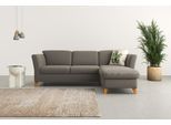 Ecksofa HOME AFFAIRE "Trelleborg L-Form", braun (schlamm), B:249cm H:86cm T:162cm, 100% Polyester, Sofas, Ecksofa, Federkern-Polsterung, wahlweise mit Schlaffunktion und Bettkasten