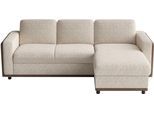 Ecksofa SIT & MORE "Cordoba", cappuccino, B:236cm H:85cm T:161cm, 100% Polyester, Sofas, Ecksofa, wahlweise mit Schlaffunktion und Bettkasten oder Stauraum
