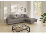 Ecksofa SIT & MORE "Morris Jubi L-Form, B: 247 cm", grau (taupe), B:247cm H:83cm T:171cm, 100% Polyester, Sofas, Ecksofa, mit Armteilfunktion & 1 Zierkissen, optional Schlaffunktion