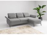 Ecksofa SIT & MORE "Emely, inkl. Sitztiefenverstellung", grau, B:264cm H:92cm T:198cm, 100% Polyester, Sofas, Ecksofa, wahlweise mit Schlaffunktion,Bettkasten,Kopf- & Armteilverstellung