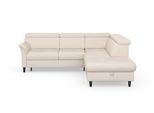 Ecksofa SIT & MORE "Marano L-Form", beige (creme), B:252cm T:216cm, 100% Polyester, Sofas, Ecksofa, inklusive Kopfteilverstellung, optional Schlaffunktion & Bettkasten