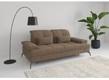 3-Sitzer SIT & MORE "Amica, inkl. Sitztiefenverstellung und Armteilverstellung", braun (hellbraun), B:212cm H:90cm T:122cm, 100% Polyester, Sofas, 3-Sitzer, wahlweise mit Kopfteilverstellung und Schlaffunktion