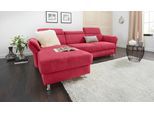 Ecksofa SIT & MORE "Avignon L-Form", rot, B:259cm H:97cm T:172cm, Flachgewebe (90% Polyester, 10% Polyamid);Luxus-Microfaser (100% Polyester);Struktur (100% Polyester), Sofas, Ecksofa, Kopfteilverstellung, wahlweise mit Schlaffunktion und Bettkasten