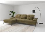 Ecksofa SIT & MORE "Amica, L-Form, inkl. Sitztiefenverstellung & Armteilverstellung", grün (olive), B:279cm H:90cm T:185cm, 100% Polyester, Sofas, Ecksofa, wahlweise mit Schlaffunktion, Bettkasten und Kopfteilverstellung