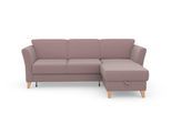 Ecksofa SIT & MORE "Visby L-Form", rosa (altrosa), B:248cm H:87cm T:162cm, Sofas, Ecksofa, Wahlweise mit Schlaffunktion und Bettkasten, frei im Raum stellbar