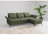 Ecksofa SIT & MORE "Emely, inkl. Sitztiefenverstellung", grün (olive), B:264cm H:92cm T:198cm, 95%Polyester, 5% Polyamid, Sofas, Ecksofa, wahlweise mit Schlaffunktion,Bettkasten,Kopf- & Armteilverstellung