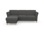 Ecksofa SIT & MORE "Visby L-Form", grau, B:248cm H:87cm T:162cm, Sofas, Ecksofa, Wahlweise mit Schlaffunktion und Bettkasten, frei im Raum stellbar