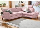 Ecksofa HOME AFFAIRE "Earl L-Form", rosa (flamingo), B:233cm H:80cm T:196cm, Luxus-Microfaser in Lederoptik (100% Polyester);Struktur fein (100% Polyester);Luxus-Microfaser ALTARA NUBUCK (100% Polyester), Sofas, Ecksofa, wahlweise auch mit Schlaffunktion oder Schlaffunktion mit Bettkasten