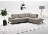 Ecksofa SIT & MORE "Morris Jubi L-Form, B: 238 cm", grau (taupe), B:238cm H:83cm T:202cm, 100% Polyester, Sofas, Ecksofa, mit Armteilfunktion & 1 Zierkissen, optional Schlaffunktion