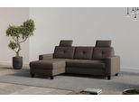 Ecksofa OTTO HOME "Varese", braun (espresso), B:239cm H:91cm T:164cm, 90% Polyester 10% Polyamid, Sofas, Ecksofa, wahlweise mit Schlaffunktion und Bettkasten