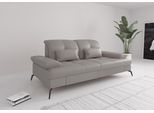 3-Sitzer SIT & MORE "Amica, inkl. Sitztiefenverstellung und Armteilverstellung", grau (light grau), B:212cm H:90cm T:122cm, Sofas, 3-Sitzer, wahlweise mit Kopfteilverstellung und Schlaffunktion