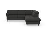 Ecksofa SIT & MORE "Marano L-Form", grau (anthrazit), B:252cm T:216cm, 100% Polyester, Sofas, Ecksofa, inklusive Kopfteilverstellung, optional Schlaffunktion & Bettkasten
