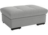 Polsterhocker SIT & MORE "Viola, B: 102 cm", grau (silber), B:102cm H:43cm T:68cm, 100% Polyester, Hocker, Polsterhocker, mit praktischen Stauraum