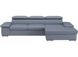 Ecksofa SIT & MORE "Valantine L-Form, B: 286 cm", bunt (graublau), B:286cm H:73cm T:174cm, Sofas, Ecksofa, mit Arm- & Kopfteilverstellung, optional mit Schlaffunktion