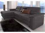 Ecksofa SIT & MORE "Ascara L-Form", grau (anthrazit), B:251cm H:85cm T:165cm, NaturLEDER (echtes Rindsleder), Korpus in Kunstleder SOFTLUX;Luxus-Microfaser (100% Polyester);Softlux-Kunstleder;Primabelle-Microfaser (100% Polyester), Sofas, Ecksofa, inklusive Boxspring/Federkern-Polsterung, wahlweise mit Schlaffunktion