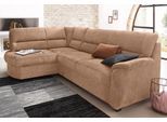 Ecksofa SIT & MORE "Pandora, L-Form, B: 251 cm, Bettfunktion & Bettkasten wählbar", braun, B:251cm H:91cm T:176cm, Luxus-Microfaser ALTARA NUBUCK (100% Polyester);Luxus-Microfaser ALTARA NUBUCK (100% Polyester);Luxus-Microfaser (100% Polyester), Sofas, Ecksofa, Frei im Raum stellbar, Federkernpolsterung, komfortable Sitzhöhe 45 cm