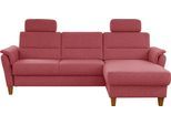 Ecksofa HOME AFFAIRE "Palmera L-Form, B: 244 cm - OTTO. Verlässliche Qualität.", lila (chianti), B:244cm H:89cm T:163cm, 100% Polyester;Struktur (100% Polyester);Luxus-Microfaser in Lederoptik (100% Polyester), Sofas, Ecksofa, optional Schlaffunktion & Bettkasten, Federkern
