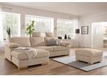 Ecksofa OTTO HOME "Ventura L-Form", beige, B:277cm H:86cm T:172cm, Luxus-Microfaser in Lederoptik (100% Polyester);Struktur (100% Polyester);Luxus-Microfaser (90% Polyester, 10% Polyamid), Sofas, Ecksofa, wahlweise mit Schlaffunktion und Schlaffunktion/Bettkasten