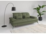 2,5-Sitzer SIT & MORE "Amica, inkl. Sitztiefenverstellung und Armteilverstellung", grün (olive), B:202cm H:90cm T:122cm, 95% Polyester, 5% Polyamid, Sofas, 2 5-Sitzer, wahlweise mit Kopfteilverstellung und Schlaffunktion